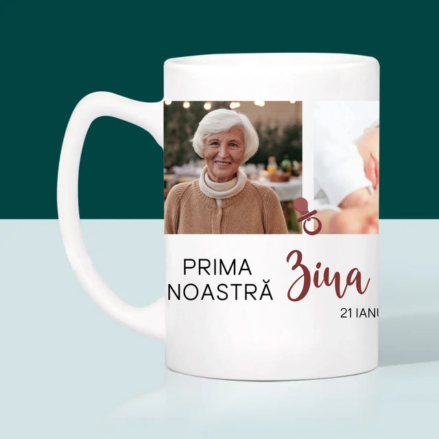 Colaj De Fotografii: Prima Zi A Bunicii - Cană