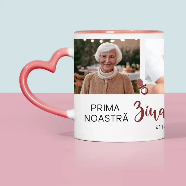 Colaj De Fotografii: Prima Zi A Bunicii - Cană