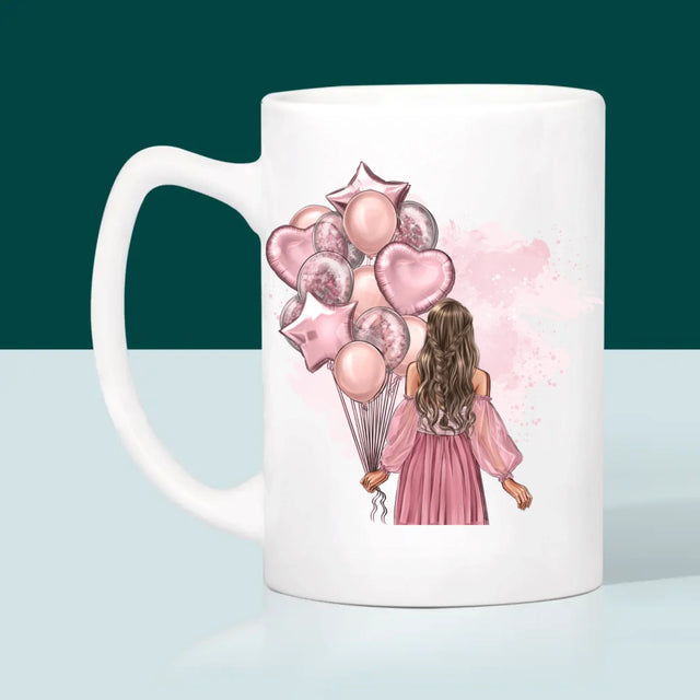 Creator De Personaj: Ziua De Naștere Baloane - Cană