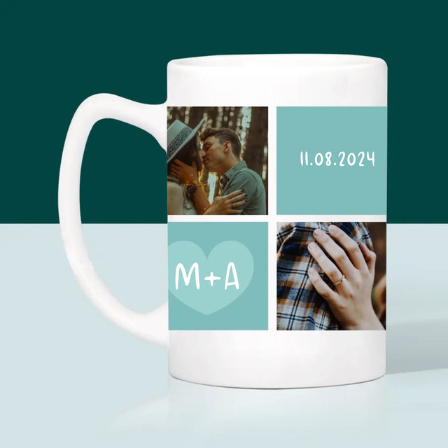 Colaj De Fotografii: Te Iubesc Inițiale - Cană