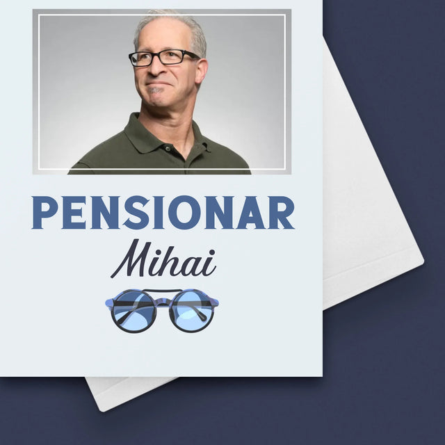 Fotografie Si Semnătură: Nu Trebue Să Fac Nimic! Pensionar - Card Cu Felicitări