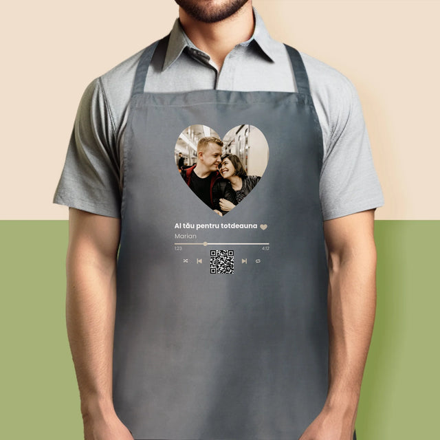 Fotografie Si Semnătură: Cântecul Nostru Inimă Cod Qr - Șorț