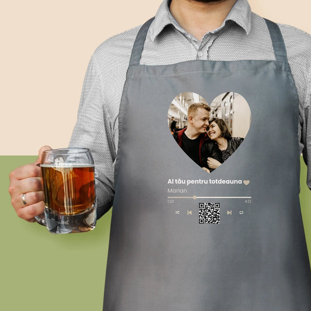 Fotografie Si Semnătură: Cântecul Nostru Inimă Cod Qr - Șorț