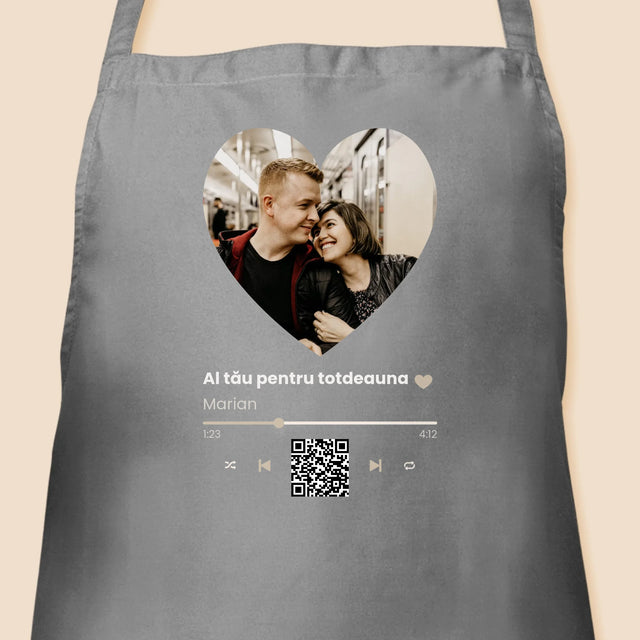 Fotografie Si Semnătură: Cântecul Nostru Inimă Cod Qr - Șorț