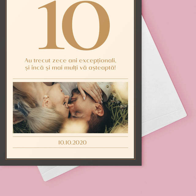 Fotografie Si Semnătură: A 10-A Aniversare - Card Cu Felicitări