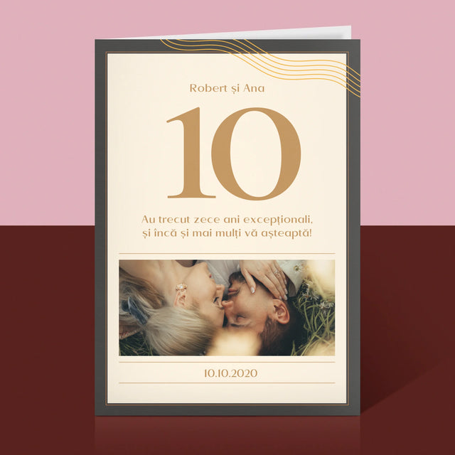 Fotografie Si Semnătură: A 10-A Aniversare - Card Cu Felicitări