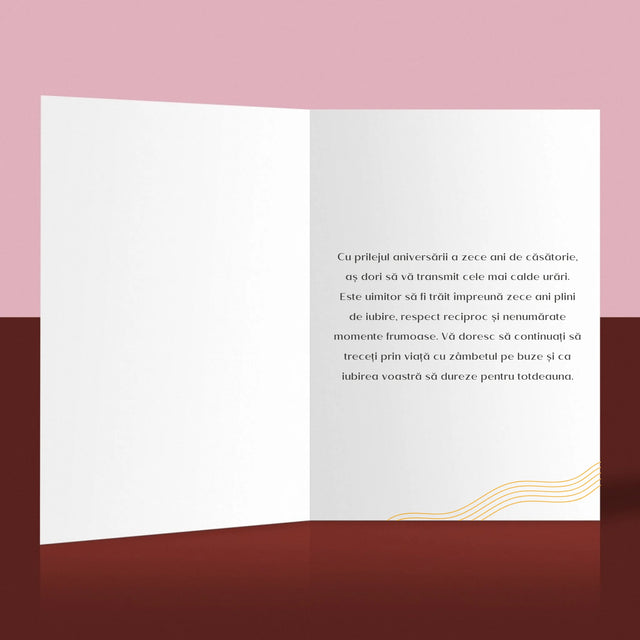 Fotografie Si Semnătură: A 10-A Aniversare - Card Cu Felicitări