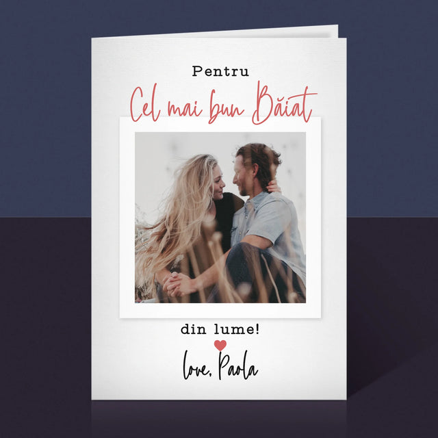 Fotografie Si Semnătură: Pentru Cel Mai Bun Băiat - Card Cu Felicitări