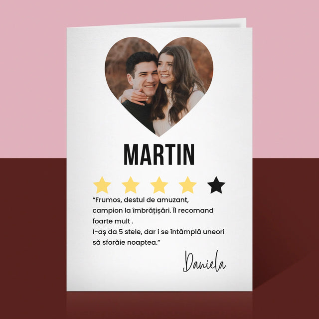 Fotografie Si Semnătură: Cel Mai Bun Băiat, Îl Recomand - Card Cu Felicitări