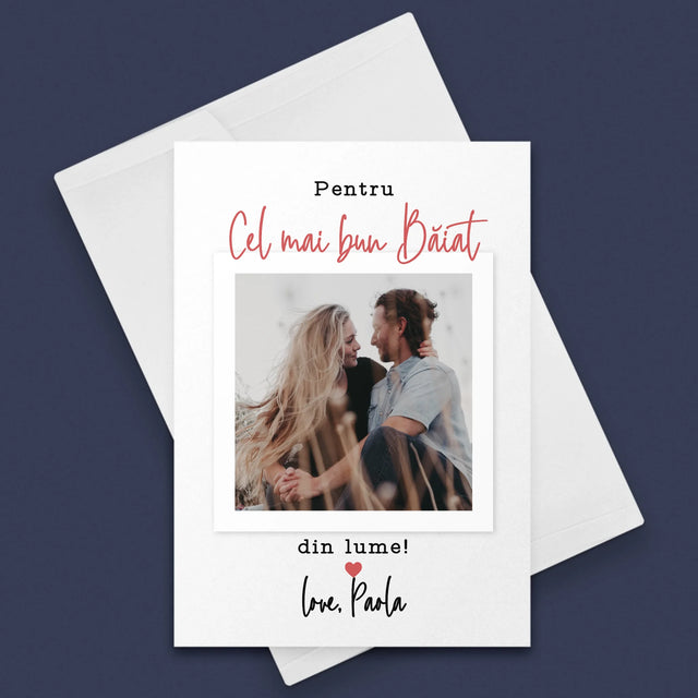 Fotografie Si Semnătură: Pentru Cel Mai Bun Băiat - Card Cu Felicitări