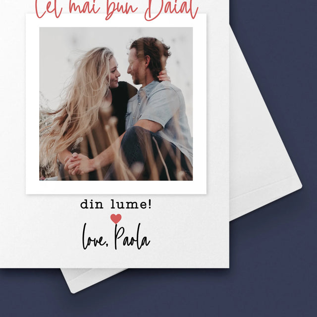 Fotografie Si Semnătură: Pentru Cel Mai Bun Băiat - Card Cu Felicitări