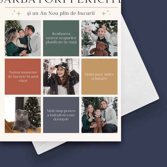 Colaj De Fotografii: Sărbători Fericite Urări - Card Cu Felicitări