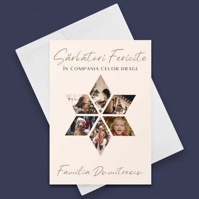 Colaj De Fotografii: Sărbători Frumoase Steaua - Card Cu Felicitări
