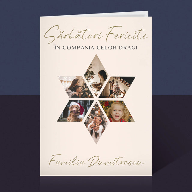 Colaj De Fotografii: Sărbători Frumoase Steaua - Card Cu Felicitări