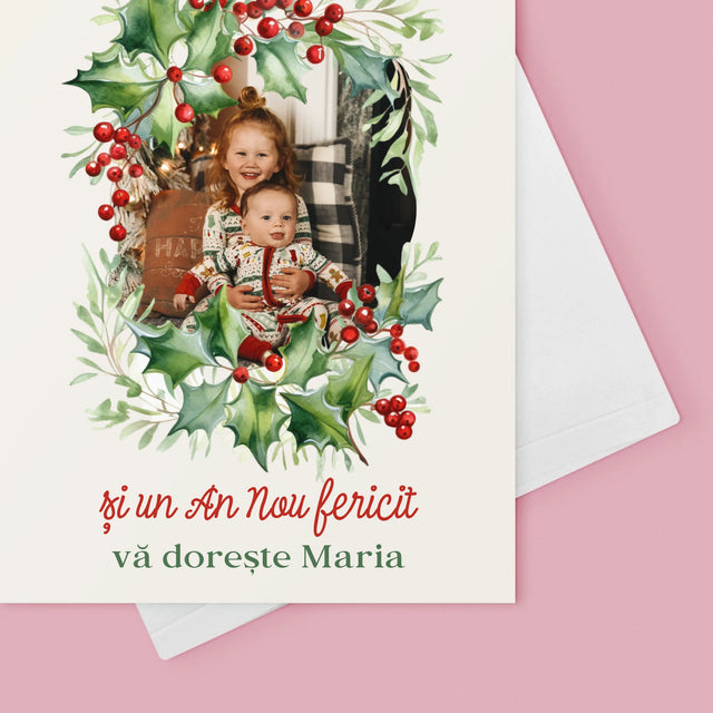 Fotografie Si Semnătură: Decorațiune De Crăciun - Card Cu Felicitări