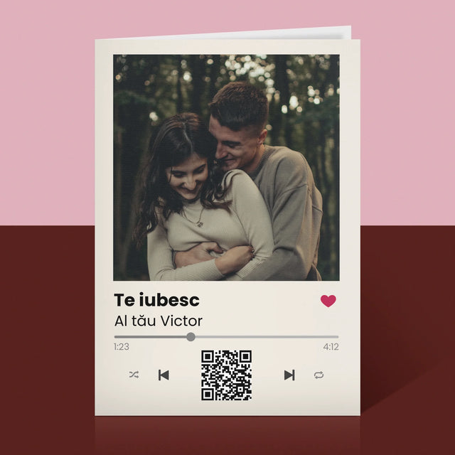 Fotografie Si Semnătură: Spotify Cu Cod Qr - Card Cu Felicitări