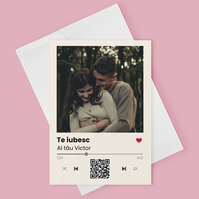 Fotografie Si Semnătură: Spotify Cu Cod Qr - Card Cu Felicitări