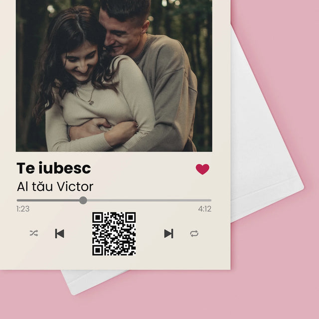 Fotografie Si Semnătură: Spotify Cu Cod Qr - Card Cu Felicitări