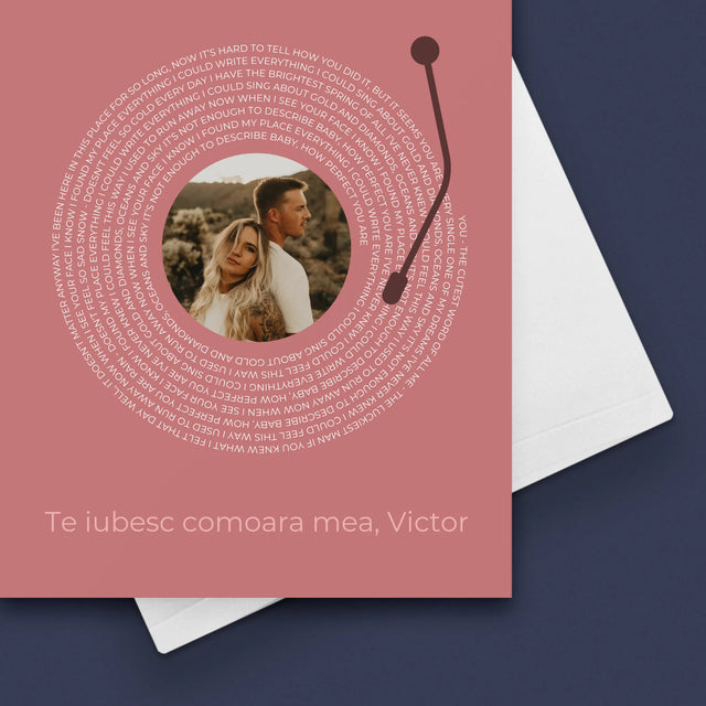 Fotografie Si Semnătură: Cântecul Nostru Album Vinil - Card Cu Felicitări
