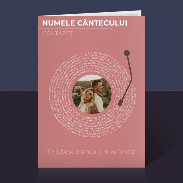 Fotografie Si Semnătură: Cântecul Nostru Album Vinil - Card Cu Felicitări