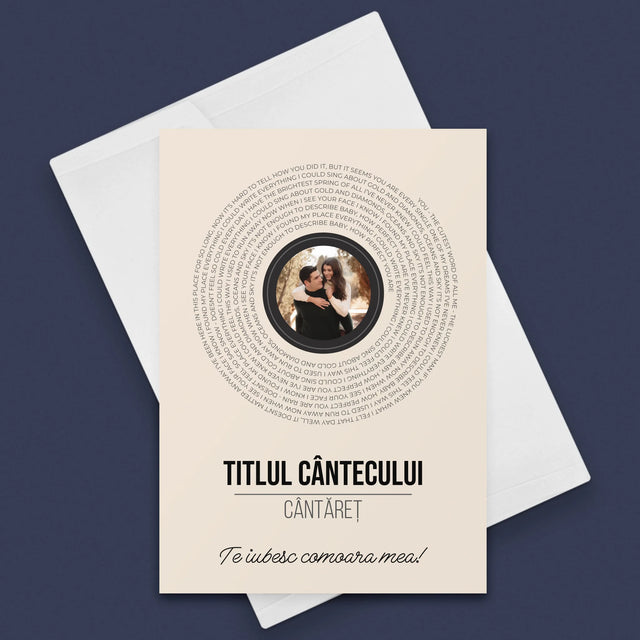 Fotografie Si Semnătură: Textul Cântecului Pe Disc - Card Cu Felicitări