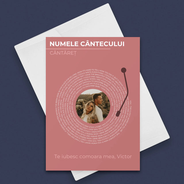 Fotografie Si Semnătură: Cântecul Nostru Album Vinil - Card Cu Felicitări