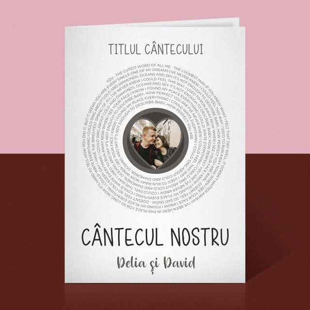 Fotografie Si Semnătură: Cântecul Nostru Cu Text - Card Cu Felicitări