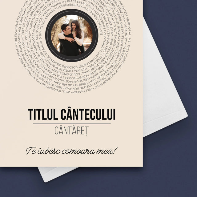 Fotografie Si Semnătură: Textul Cântecului Pe Disc - Card Cu Felicitări