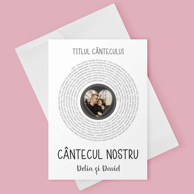 Fotografie Si Semnătură: Cântecul Nostru Cu Text - Card Cu Felicitări