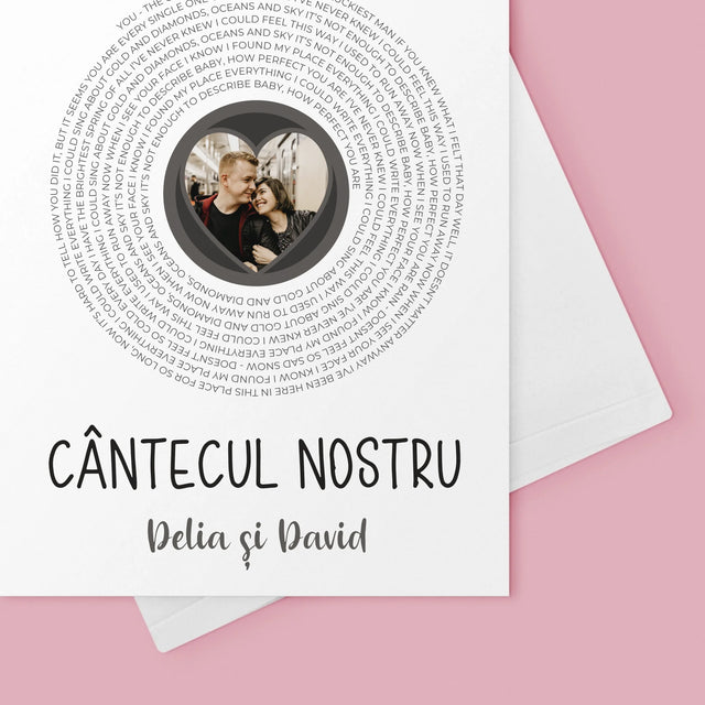 Fotografie Si Semnătură: Cântecul Nostru Cu Text - Card Cu Felicitări