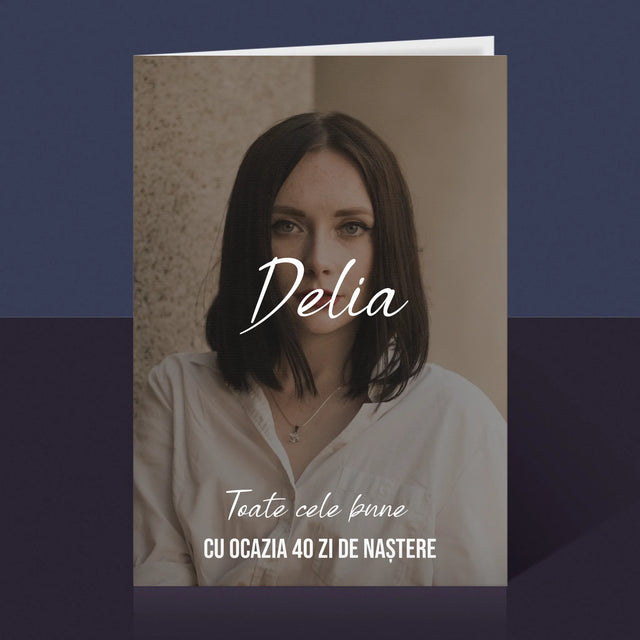 Fotografie Si Semnătură: A 40 Zi De Naștere Toate Cele Bune - Card Cu Felicitări