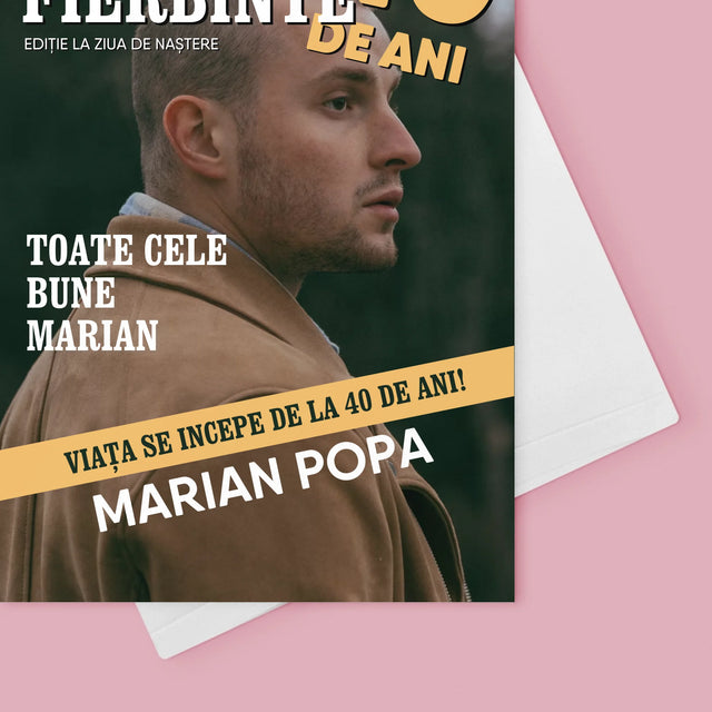 Copertă Derevistă: Fierbinte La 40 De Ani - Card Cu Felicitări