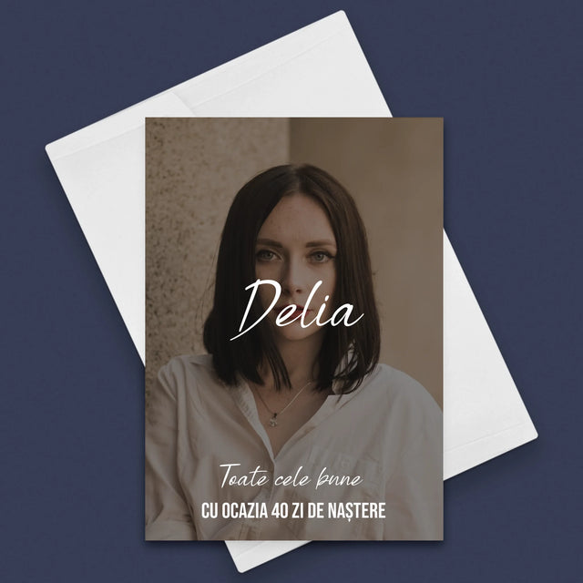 Fotografie Si Semnătură: A 40 Zi De Naștere Toate Cele Bune - Card Cu Felicitări
