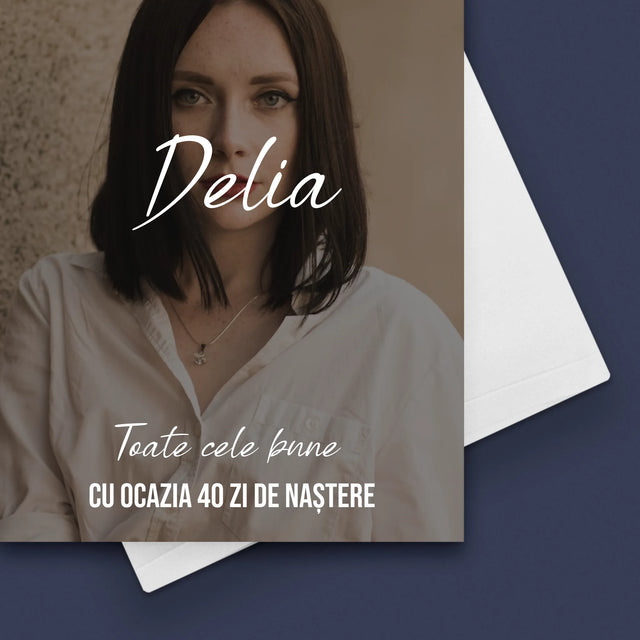 Fotografie Si Semnătură: A 40 Zi De Naștere Toate Cele Bune - Card Cu Felicitări