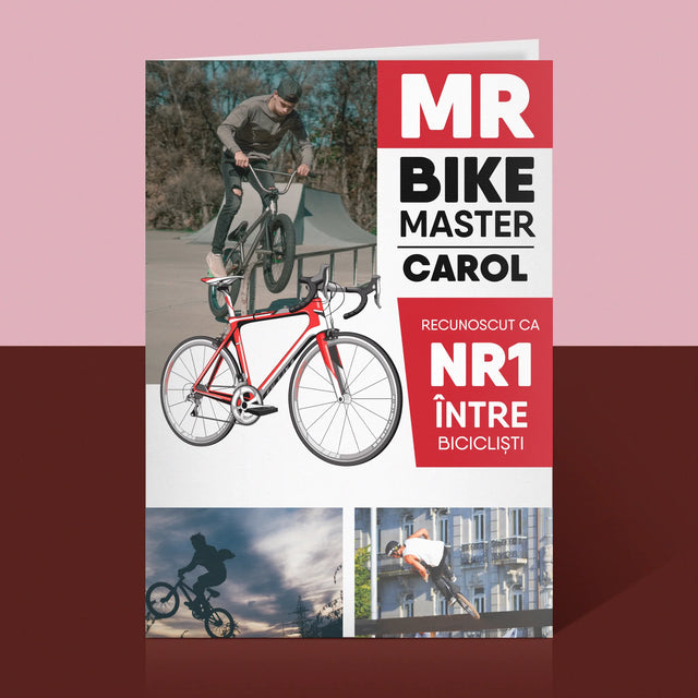 Copertă Derevistă: Mr Bike Master - Card Cu Felicitări