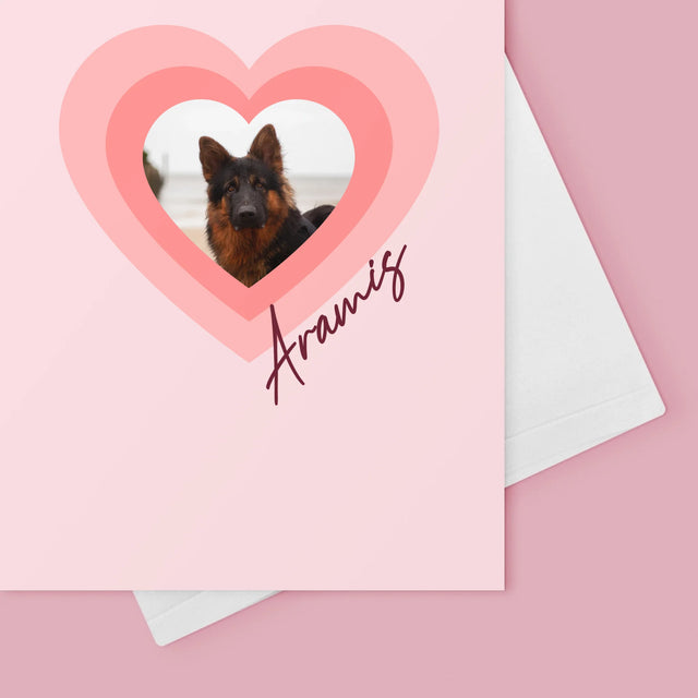 Fotografie Si Semnătură: Fotografia Cățelușului În Inimă - Card Cu Felicitări