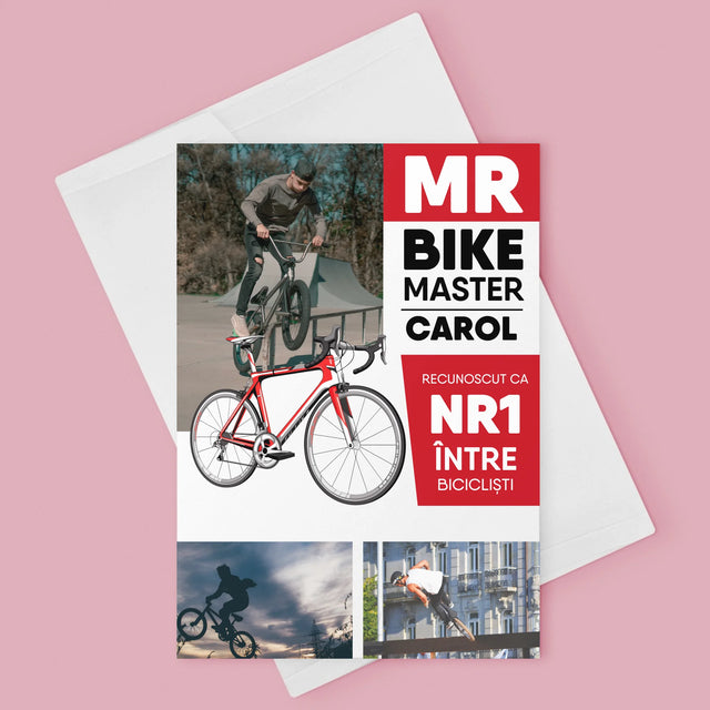 Copertă Derevistă: Mr Bike Master - Card Cu Felicitări