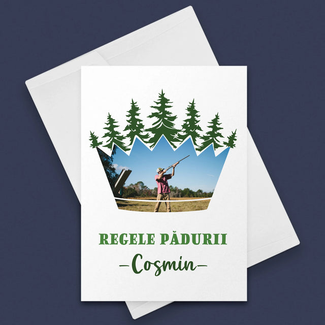Formă Din Fotografii: Regele Pădurii - Card Cu Felicitări