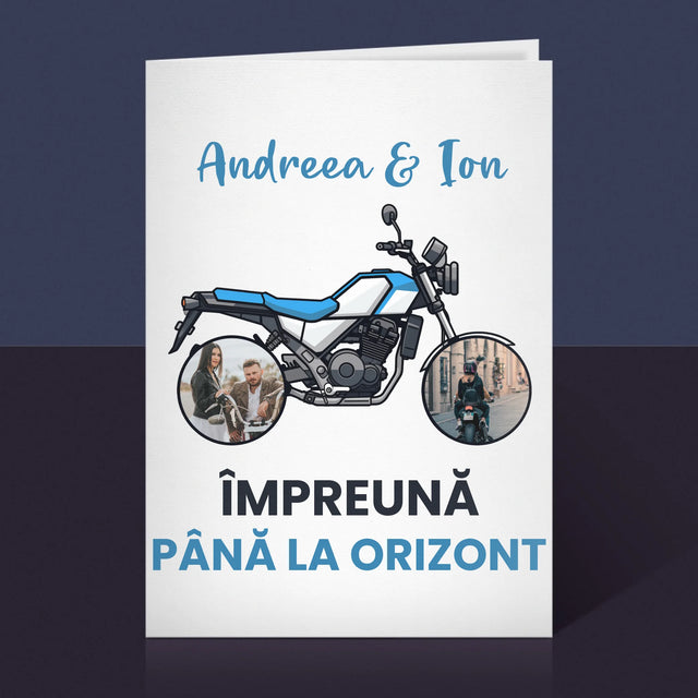 Colaj De Fotografii: Împreună Pînă La Orizont - Card Cu Felicitări