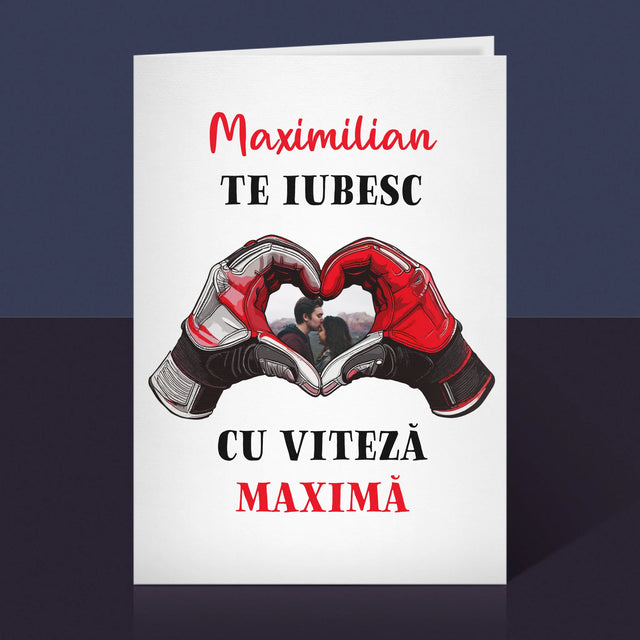 Fotografie Si Semnătură: Te Iubesc Cu Viteză Maximă - Card Cu Felicitări
