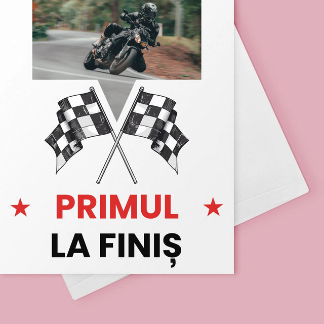 Fotografie Si Semnătură: Primul La Finiș - Card Cu Felicitări