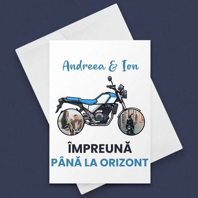 Colaj De Fotografii: Împreună Pînă La Orizont - Card Cu Felicitări