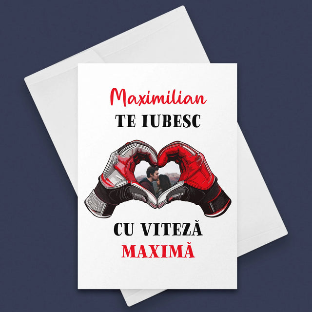 Fotografie Si Semnătură: Te Iubesc Cu Viteză Maximă - Card Cu Felicitări