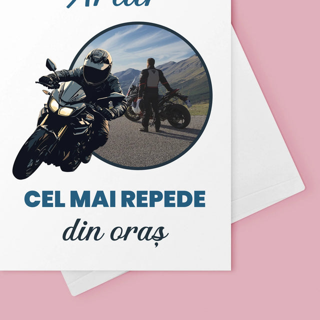 Fotografie Si Semnătură: Cel Mai Repede Din Oraș - Card Cu Felicitări