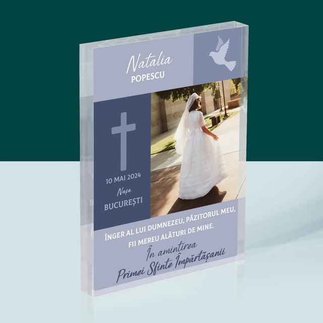 Fotografie Si Semnătură: Îngerul Lui Dumnezeu Comuniune - Bloc Acrilic