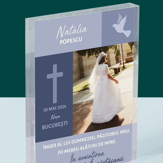 Fotografie Si Semnătură: Îngerul Lui Dumnezeu Comuniune - Bloc Acrilic