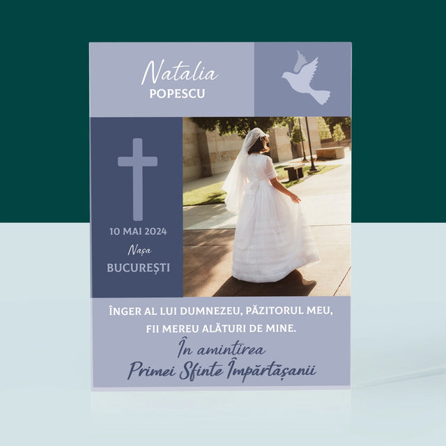 Fotografie Si Semnătură: Îngerul Lui Dumnezeu Comuniune - Bloc Acrilic