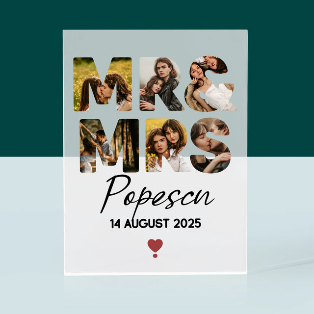 Cuvânt Din Fotografii: Mr&Mrs - Bloc Acrilic