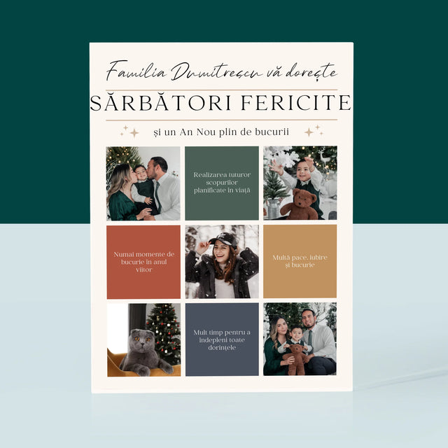 Colaj De Fotografii: Sărbători Fericite Urări - Bloc Acrilic