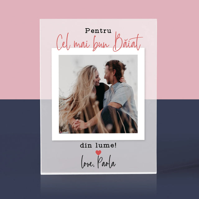 Fotografie Si Semnătură: Pentru Cel Mai Bun Băiat - Bloc Acrilic